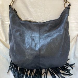 Lucky Brand leather fringe hobo